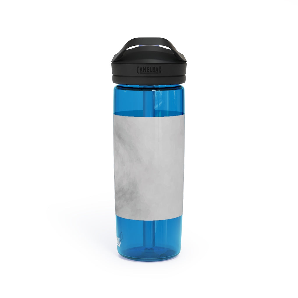 Illusion CamelBak Eddy® Water Bottle in 20oz and 25oz sizes, showcasing its durable Tritan™ material and spill-proof design.